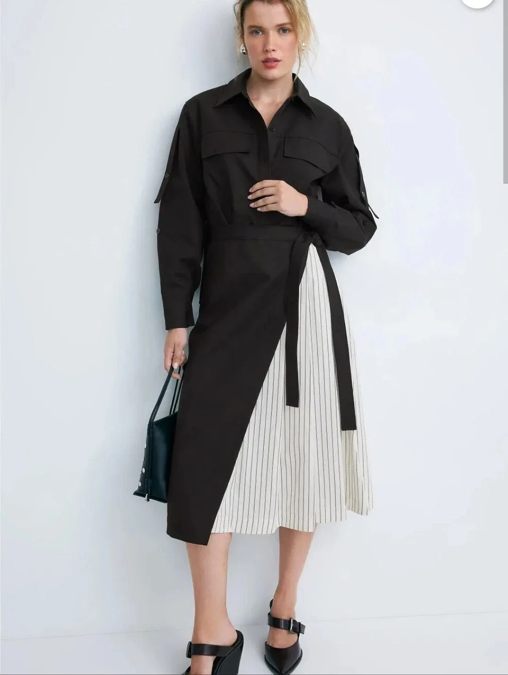 3.1 PHILLIP LIM WRAP SHIRT DRESS SIZE 6 MSRP $750 - Picture 1 of 13